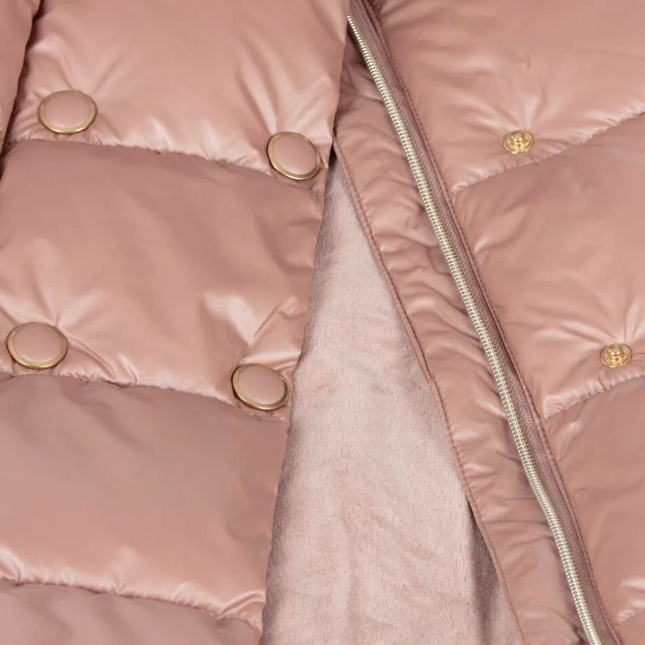 Mayoral Girls Pink Hooded Puffer Coat Discount