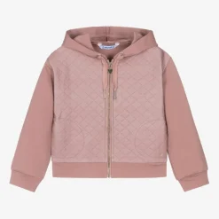 Mayoral Girls Pink Hooded Zip-Up Top Best