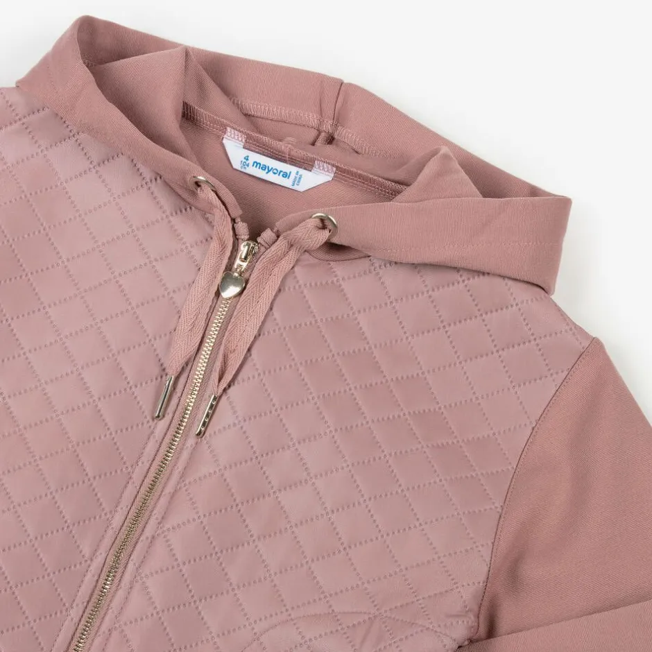 Mayoral Girls Pink Hooded Zip-Up Top Best