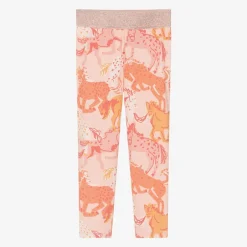 Stella McCartney Kids Girls Pink Horse Print Leggings Clearance