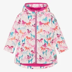 Hatley Girls Pink Horse Print Raincoat Online