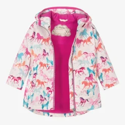 Hatley Girls Pink Horse Print Raincoat Online