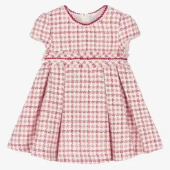 Abel amp; Lula Girls Pink Houndstooth Tweed Dress Discount