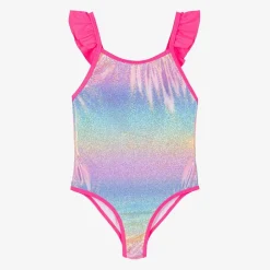 Billieblush Girls Pink Iridescent Swimsuit Outlet