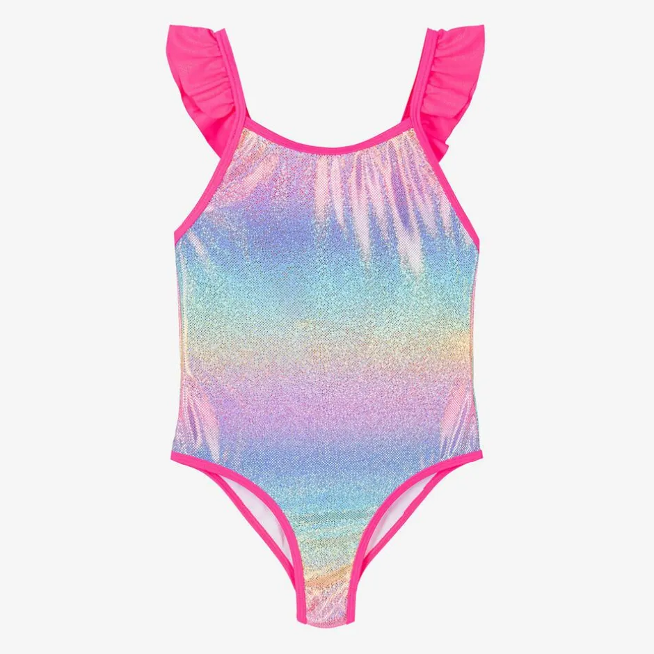 Billieblush Girls Pink Iridescent Swimsuit Outlet