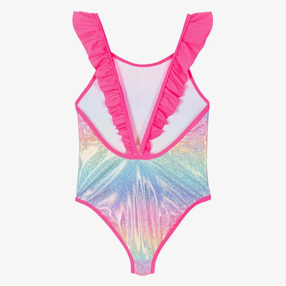 Billieblush Girls Pink Iridescent Swimsuit Outlet