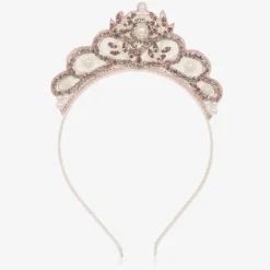 Tutu du Monde Girls Pink Jewelled Tiara Hairband New