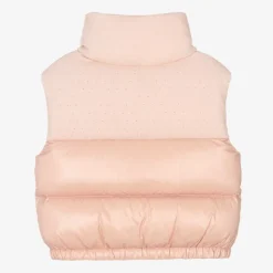 Moncler Enfant Girls Pink Knit & Down Padded Suzan Gilet Outlet