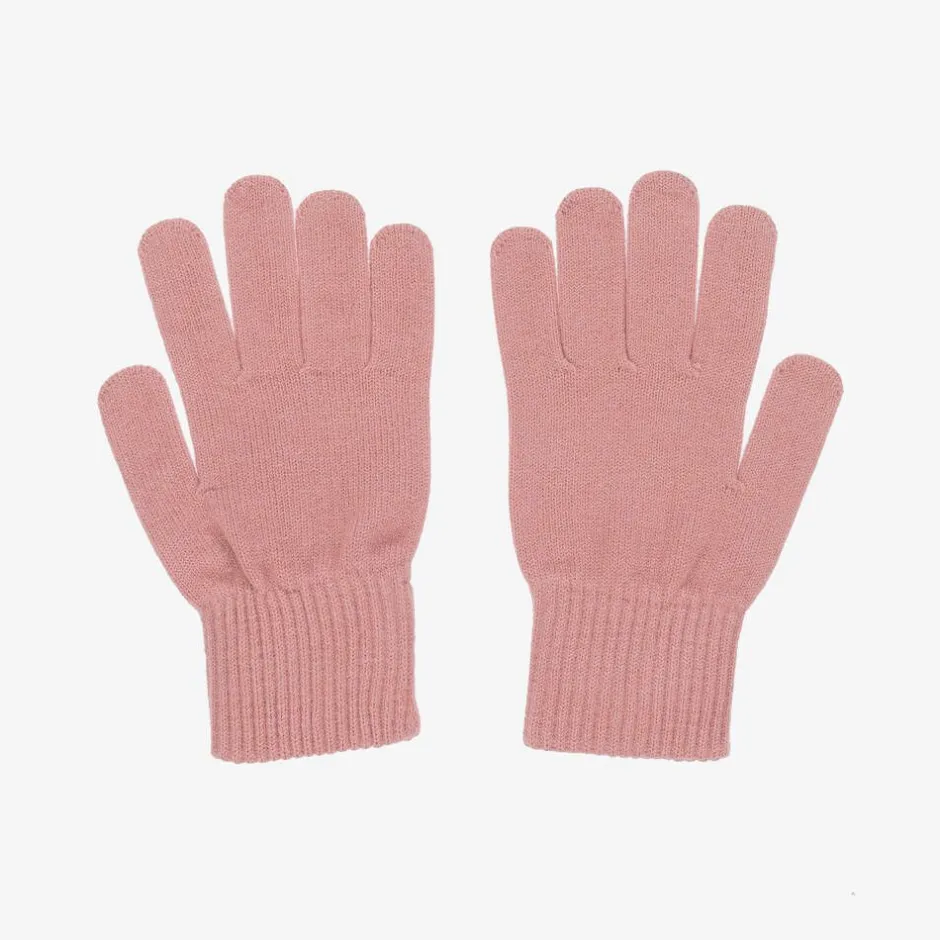 Mayoral Girls Pink Knitted Bow Gloves Best