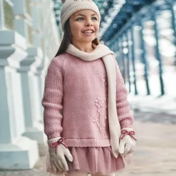 Mayoral Girls Pink Knitted Dress Outlet