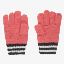 Boboli Girls Pink Knitted Heart Gloves Best
