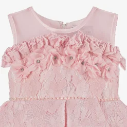 Beau KiD Girls Pink Lace & Tulle Dress