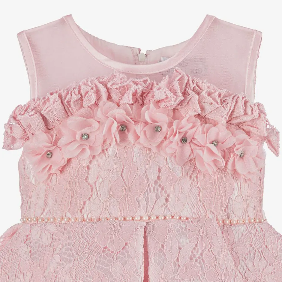 Beau KiD Girls Pink Lace & Tulle Dress