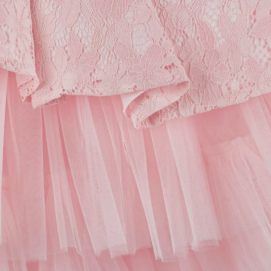 Beau KiD Girls Pink Lace & Tulle Dress