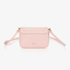 Versace Girls Pink Leather & Tweed Medusa Bag (16cm) Online