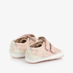 Old Soles Girls Pink Leather First Walker Trainers New