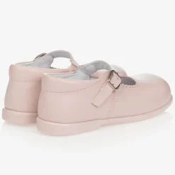 Childrens Classics Girls Pink Leather Shoes New