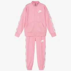 Nike Girls Pink Logo Tracksuit Outlet