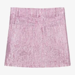 Angels Face Girls Pink Metallic Jacquard Skirt OrchidPink Outlet