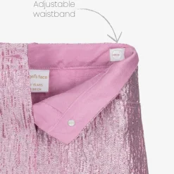 Angels Face Girls Pink Metallic Jacquard Skirt OrchidPink Outlet