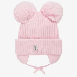 Sätila of Sweden Girls Pink Minnie Double Pom-Pom Hat New