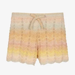 Zimmermann Girls Pink Ombré Cotton Knit Shorts Multi Best