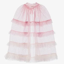 Self-Portrait Girls Pink Ombré Tulle Cape Outlet