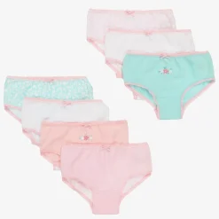 Childrensalon Essentials Girls Pink Organic Cotton Knickers (7 Pack) Clearance