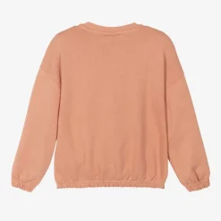 Mini Rodini Girls Pink Organic Cotton Snake Sweatshirt Beige Online