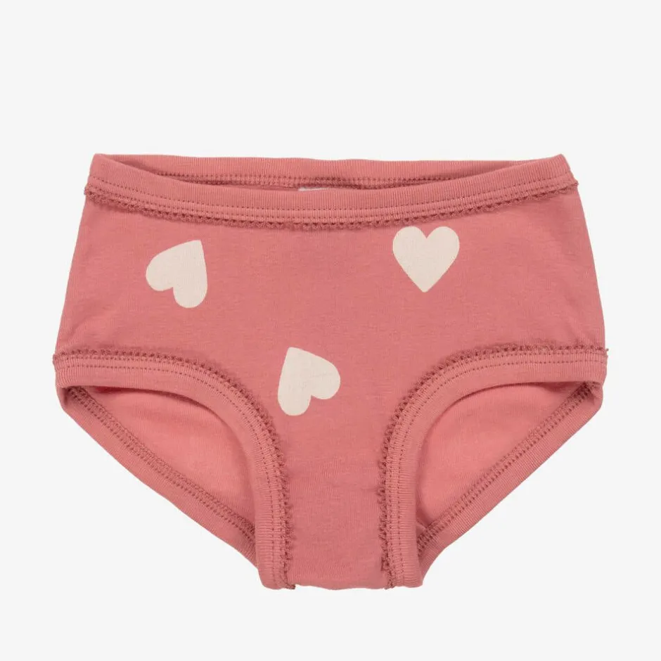 Petit Bateau Girls Pink Organic Cotton Knickers (3 Pack) Hot