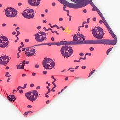 Mini Rodini Girls Pink Organic Cotton Cats Sweatshirt Sale