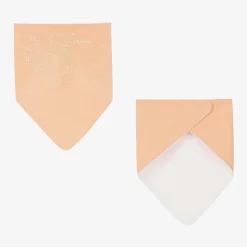 Burberry Girls Pink Organic Cotton EKD Babysuit Set Apricot Outlet