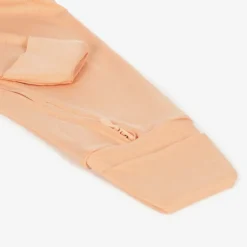 Burberry Girls Pink Organic Cotton EKD Babysuit Set Apricot Outlet