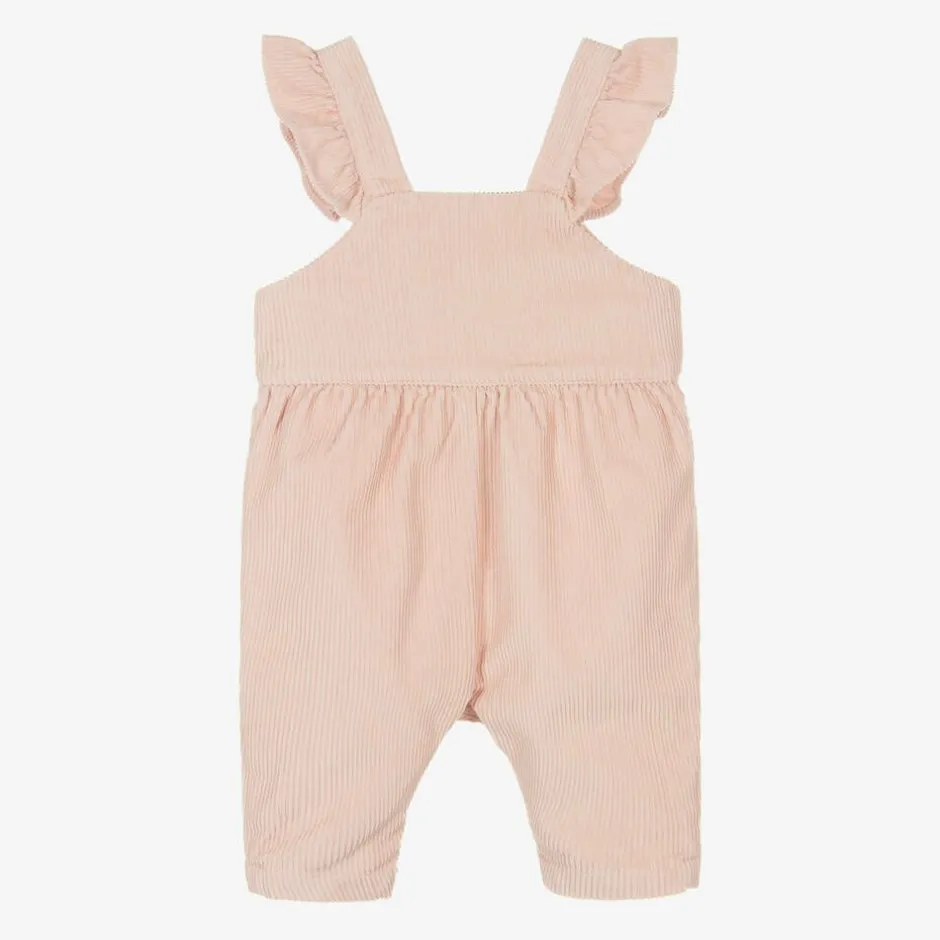 Petit Bateau Girls Pink Organic Cotton Dungarees Best