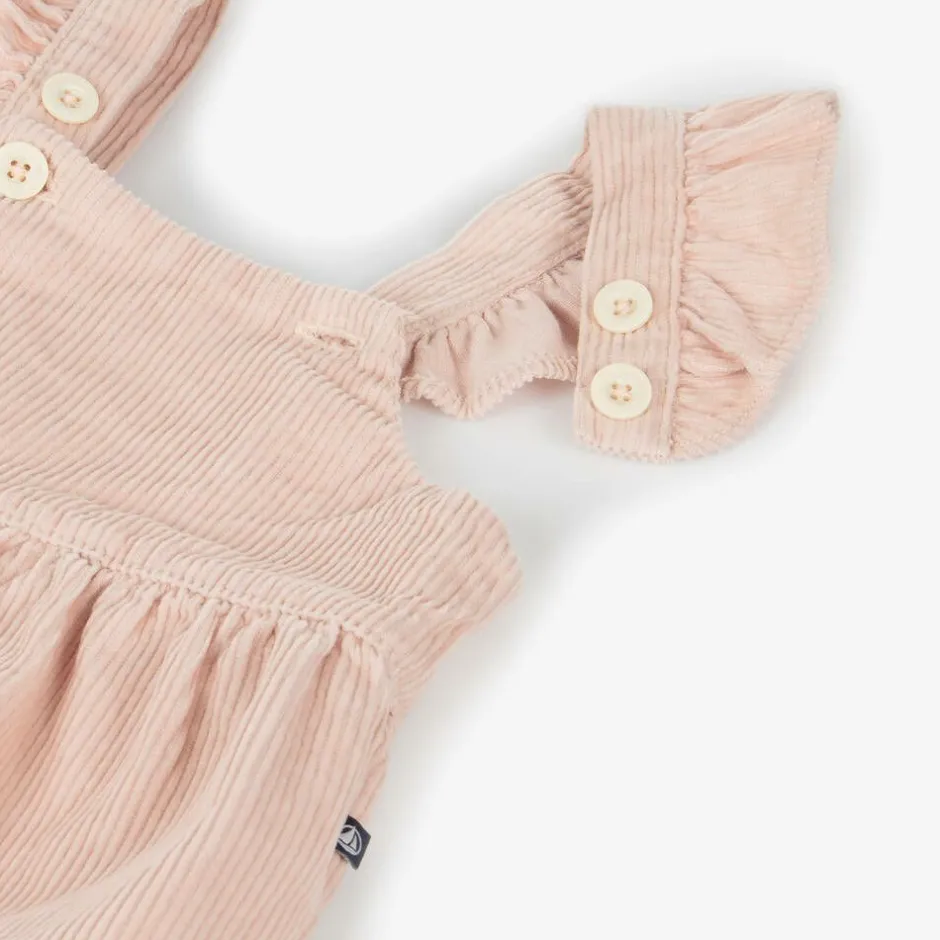 Petit Bateau Girls Pink Organic Cotton Dungarees Best