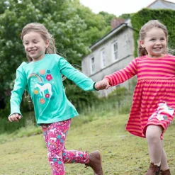 Frugi Girls Pink Organic Cotton Horse Leggings Clearance