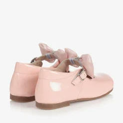 Childrens Classics Girls Pink Patent Bow Shoes Hot