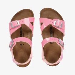 Birkenstock Girls Pink Patent Faux Leather Sandals Outlet