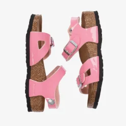 Birkenstock Girls Pink Patent Faux Leather Sandals Outlet