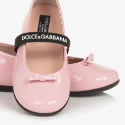 Dolce amp; Gabbana Girls Pink Patent Leather Pumps Outlet
