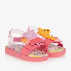 Mini Melissa Girls Pink Peppa Pig Jelly Sandals Discount