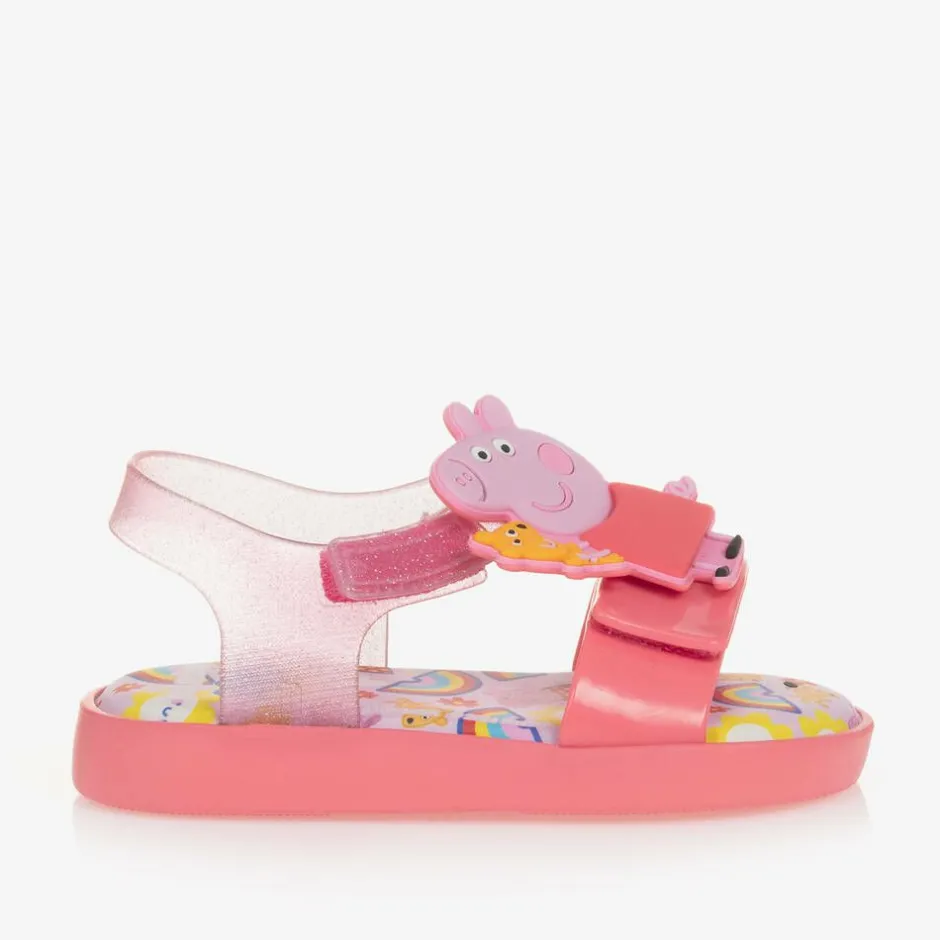Mini Melissa Girls Pink Peppa Pig Jelly Sandals Discount