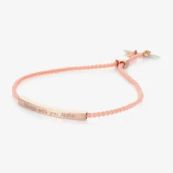 Treat Republic Girls Pink Personalised Bracelet (28cm) Discount