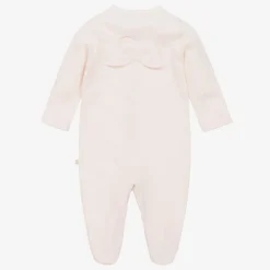 Marie-Chantal Girls Pink Pima Cotton Babysuit Set Outlet