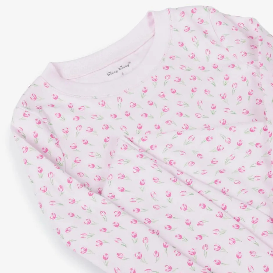 Kissy Kissy Girls Pink Pima Cotton Tulip Blossom Pyjamas