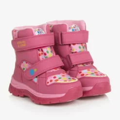 Agatha Ruiz de la Prada Girls Pink Polka Dot Print Snow Boots Discount