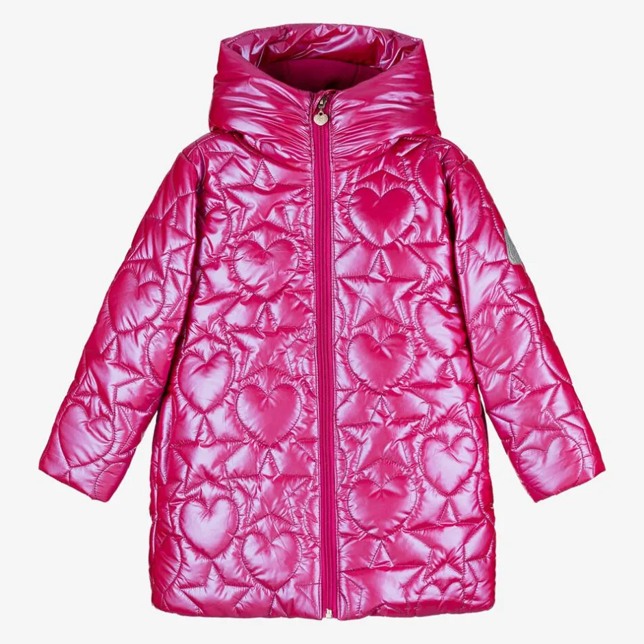A Dee Girls Pink Quilted Coat Clearance