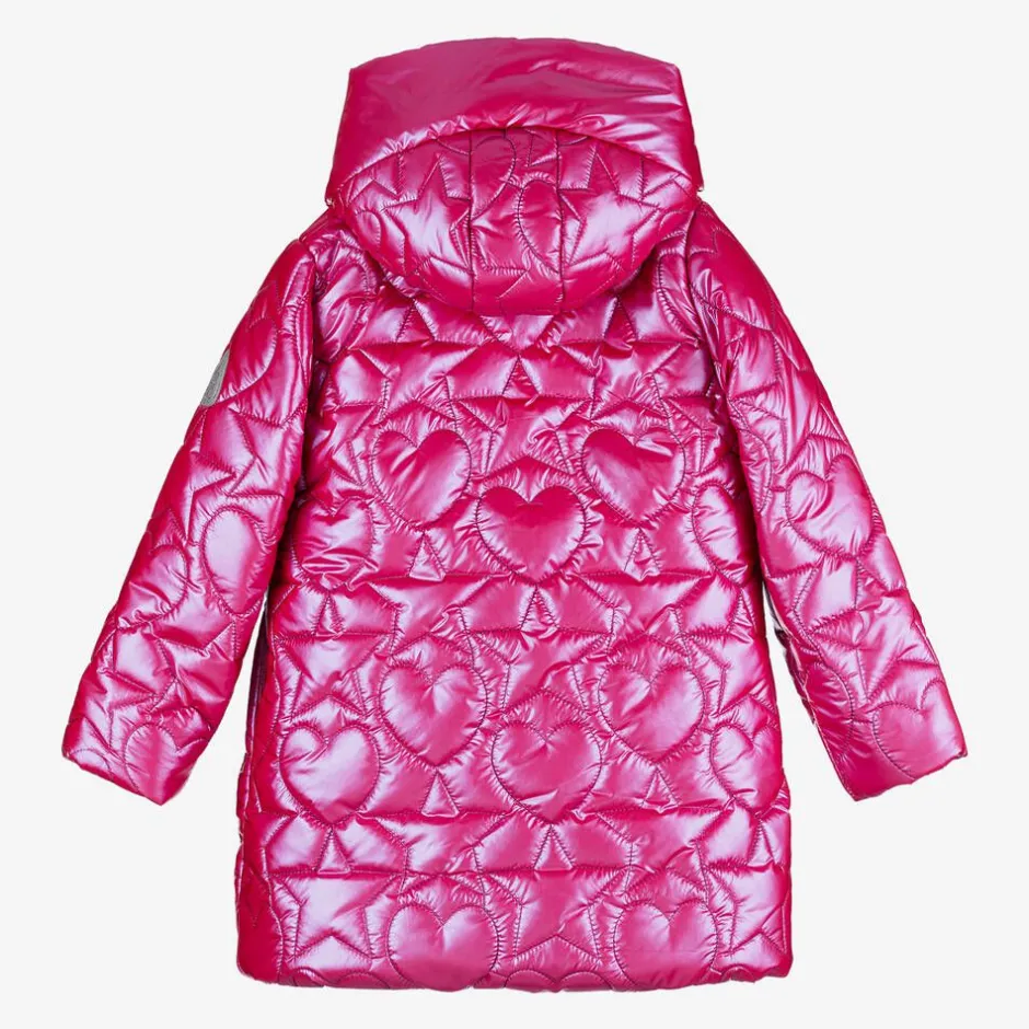 A Dee Girls Pink Quilted Coat Clearance