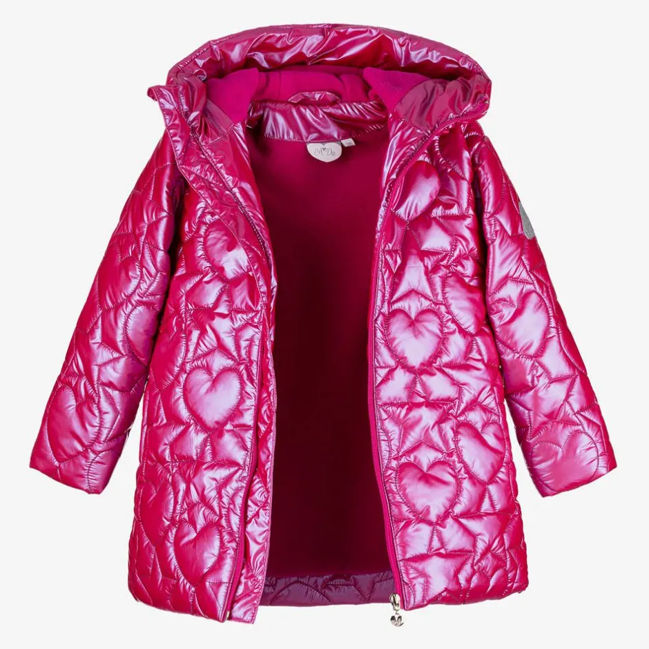 A Dee Girls Pink Quilted Coat Clearance