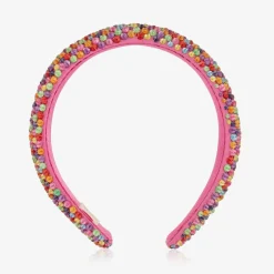 Tutu du Monde Girls Pink Rainbow Bead Hairband Outlet